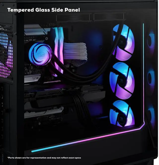 Alt view image 4 of 7 - iBUYPOWER Slate 8 MESH Gaming PC Desktop - Intel Core Ultra 7 265F - NVIDIA GeForce RTX 5070Ti 16GB - 32GB DDR5 RGB - 2TB NVMe SSD - SMI7N57T01
