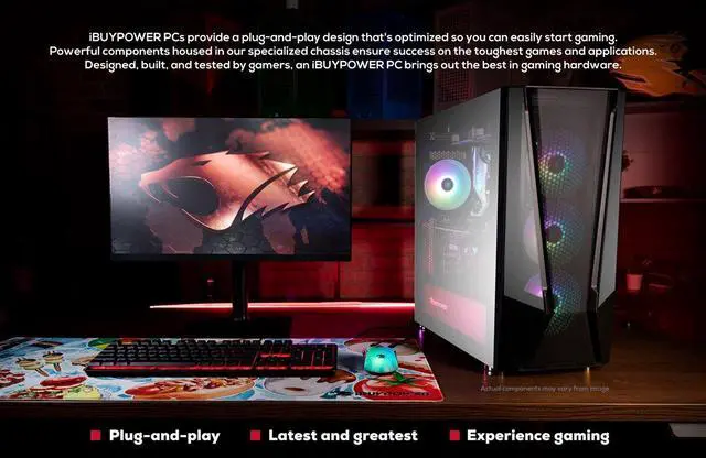 Alt view image 2 of 7 - iBUYPOWER Trace 7 Mesh Gaming PC Desktop - AMD Ryzen 7 5700 - NVIDIA GeForce RTX 3050 6GB - 16GB DDR4 RGB - 1TB NVMe SSD - TMA7N3501