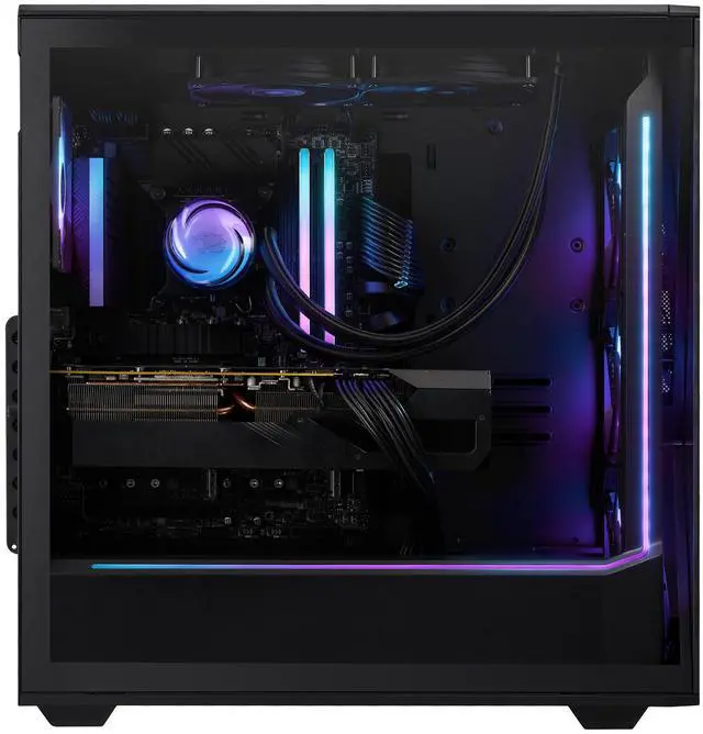 Alt view image 2 of 7 - iBUYPOWER Slate 9 Black Gaming PC Desktop - AMD Ryzen 7 9800X3D - AMD Radeon RX 9070 16GB - 32GB DDR5 RGB - 2TB NVMe SSD - SBA7R9701
