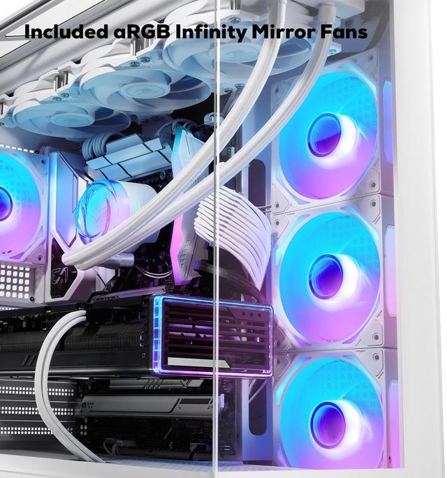 Alt view image 7 of 7 - iBUYPOWER Element 9 Pro White Gaming PC Desktop - Intel Core Ultra 7 265KF - NVIDIA GeForce RTX 5070Ti 16GB - 32GB DDR5 RGB - 1TB NVMe SSD - EPWI7N57T01