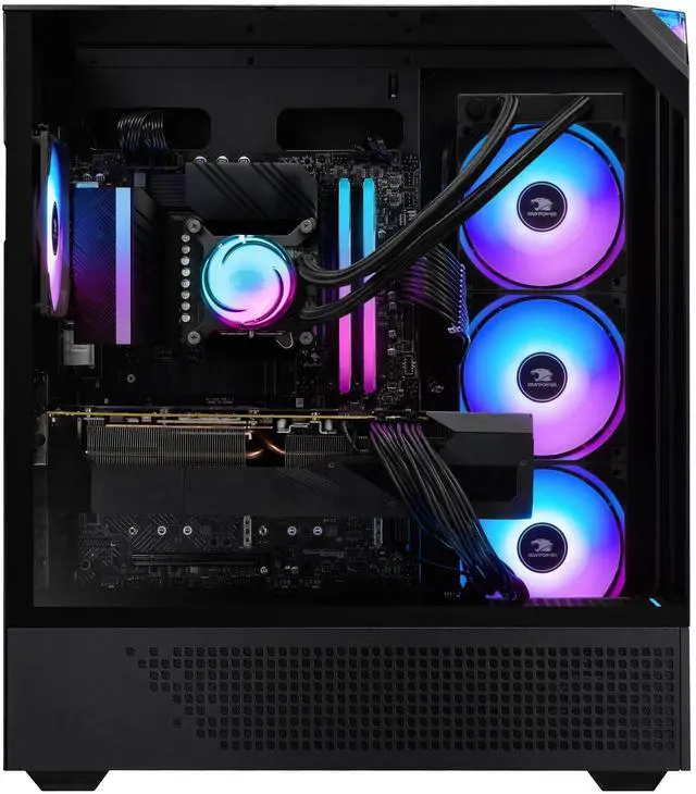 Alt view image 3 of 8 - iBUYPOWER Element 9 Black Gaming PC Desktop - Intel Core Ultra 5 225F - NVIDIA GeForce RTX 5060 8GB - 32GB DDR5 RGB - 2TB NVMe SSD - EBI5N5601