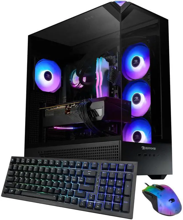 Alt view image 2 of 8 - iBUYPOWER Element 9 Black Gaming PC Desktop - Intel Core Ultra 5 225F - NVIDIA GeForce RTX 5060 8GB - 32GB DDR5 RGB - 2TB NVMe SSD - EBI5N5601