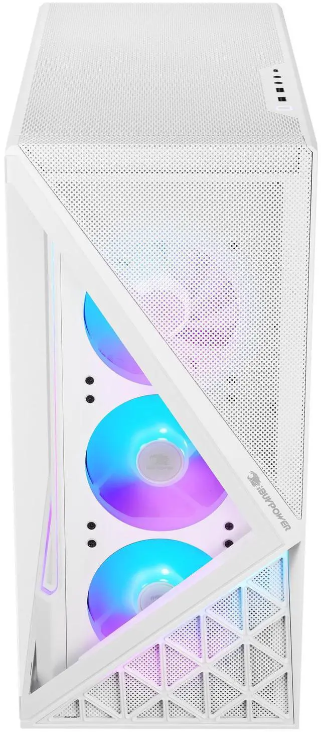 Alt view image 3 of 14 - iBUYPOWER Slate 9 White Gaming PC Desktop - Intel Core Ultra 9 285 - NVIDIA GeForce RTX 5060Ti 8GB - 64GB DDR5 RGB - 2TB NVMe SSD - SWI9N56T01