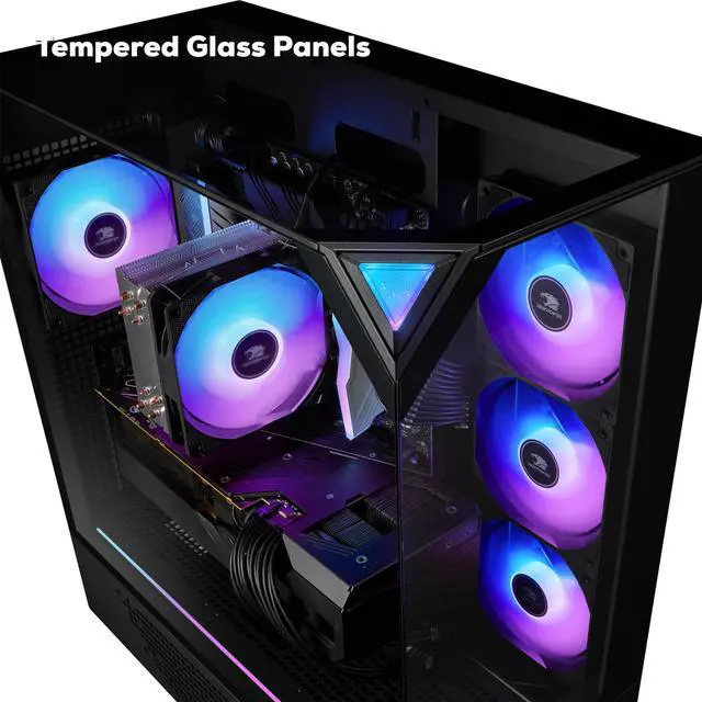 Alt view image 7 of 14 - iBUYPOWER Element Gaming PC Desktop - Intel Core i5 14400F, NVIDIA GeForce RTX 5060Ti 8GB, 16GB DDR5 RGB RAM, 1TB NVMe SSD