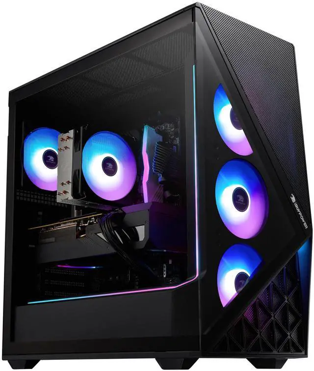 Alt view image 3 of 14 - iBUYPOWER Slate Gaming PC Desktop - AMD Ryzen 7 8700F, AMD Radeon RX 6600 8GB, 16GB DDR5 RGB RAM, 1TB NVMe SSD