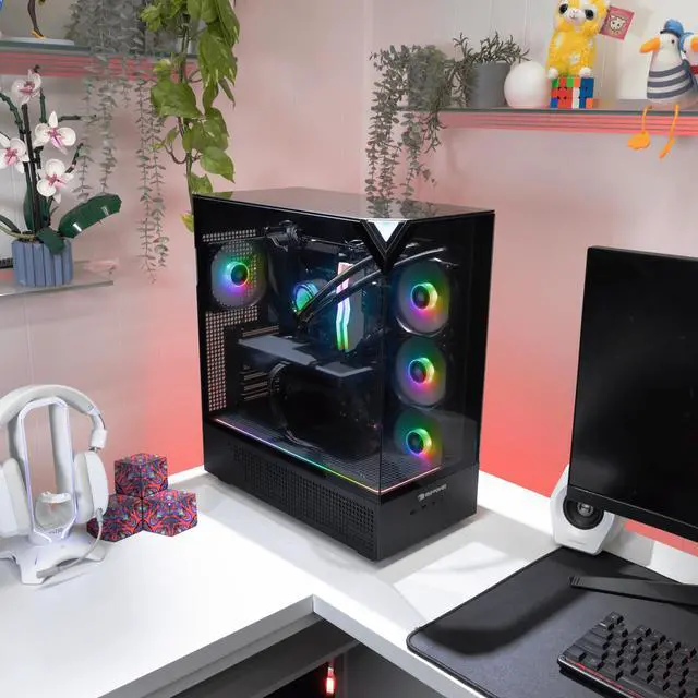Alt view image 7 of 7 - iBUYPOWER Element Gaming PC Desktop - AMD Ryzen 7 8700F, NVIDIA GeForce RTX 5060 8GB, 32GB DDR5 RGB RAM, 1TB NVMe SSD