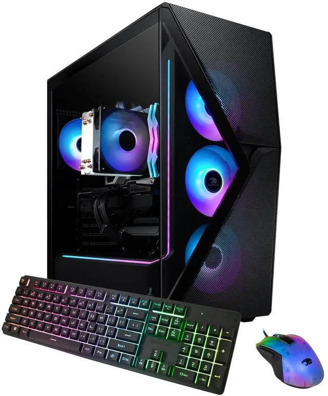 Main image of iBUYPOWER Slate Gaming Desktop - Intel Core i7 14700F, NVIDIA GeForce RTX 4060 8GB, 32GB DDR5 RGB RAM, 1TB NVMe SSD _SMI7N4601