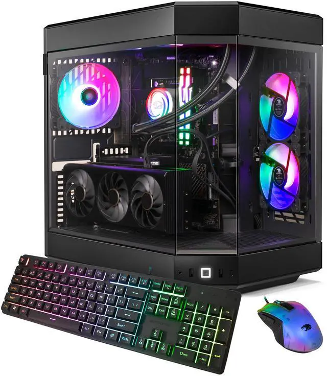 Main image of iBUYPOWER Y60 Gaming PC Desktop - Intel Core i9 14900F, NVIDIA GeForce RTX 4060 Ti 8GB, 32GB DDR5 RGB RAM, 1TB NVMe SSD