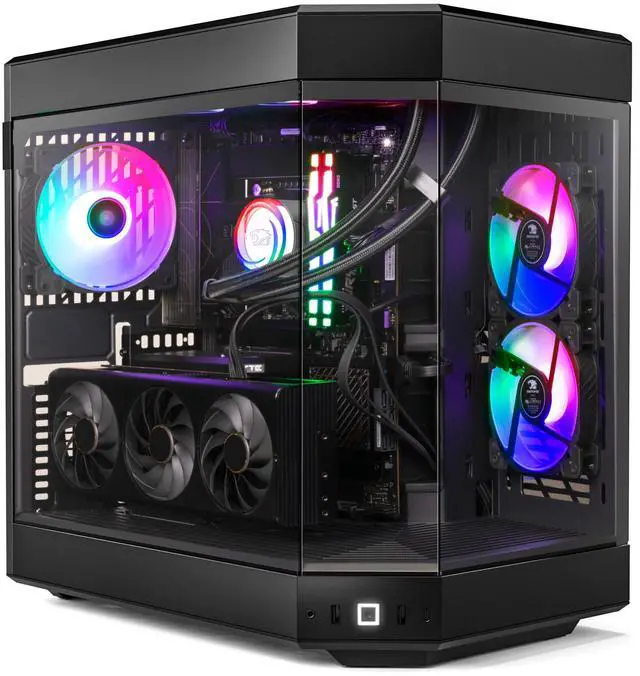 Alt view image 2 of 14 - iBUYPOWER Y60 Gaming PC Desktop - Intel Core i9 14900F, NVIDIA GeForce RTX 4060 Ti 8GB, 32GB DDR5 RGB RAM, 1TB NVMe SSD