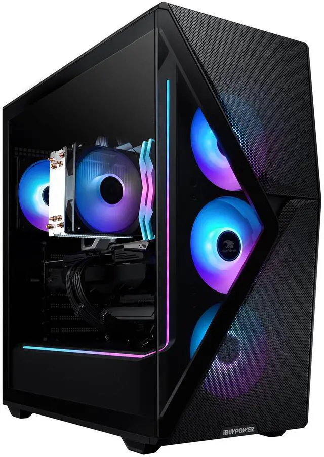 Alt view image 3 of 7 - iBUYPOWER Slate Refurbished Gaming Desktop - Intel Core i7 14700F, NVIDIA GeForce RTX 4060 8GB, 32GB DDR5 RGB RAM, 1TB NVMe SSD _SMI7N4601RB