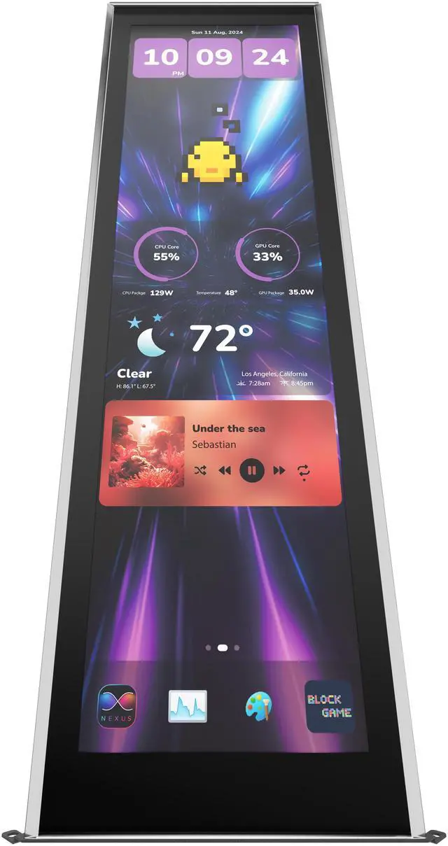 Alt view image 4 of 14 - HYTE Y70 touch infinite Display Upgrade - Pitch Black