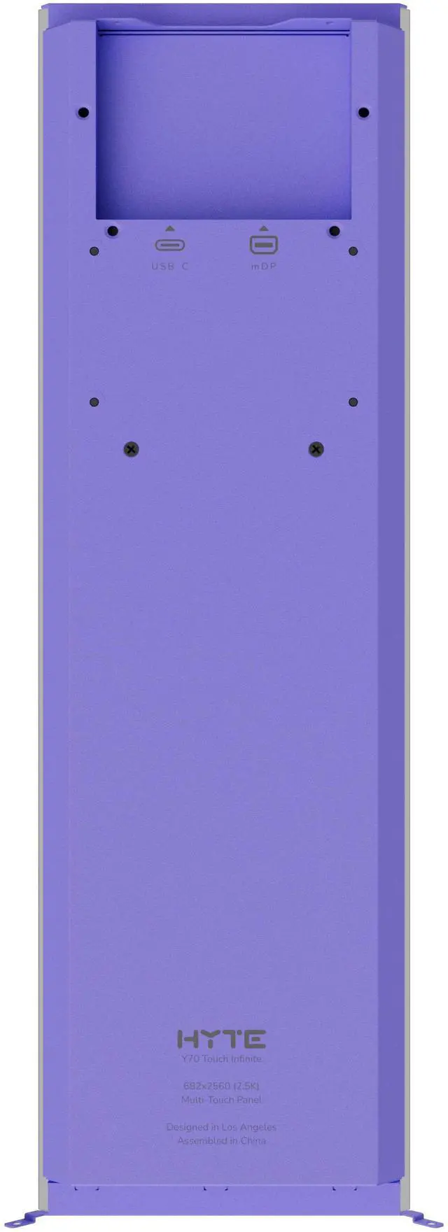 Alt view image 3 of 14 - HYTE Y70 Touch Infinite Display Upgrade - Taro Milk (Purple)