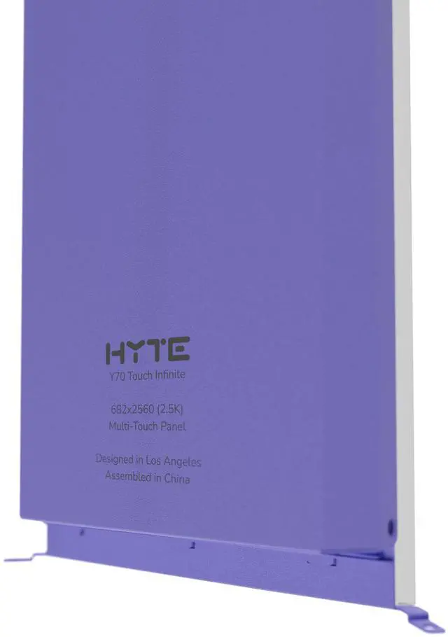 Alt view image 7 of 14 - HYTE Y70 Touch Infinite Display Upgrade - Taro Milk (Purple)