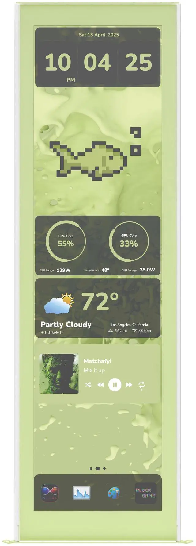 Main image of HYTE Y70 Touch Infinite Display Upgrade - Matcha Milk (Green)