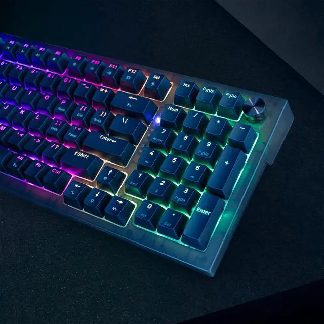 Alt view image 3 of 7 - iBUYPOWER MK9 Pro RGB Mechanical Gaming Keyboard / Hotswap Linear Switches + HYTE Mobile Suit Gundam Wing Keycap Bundle