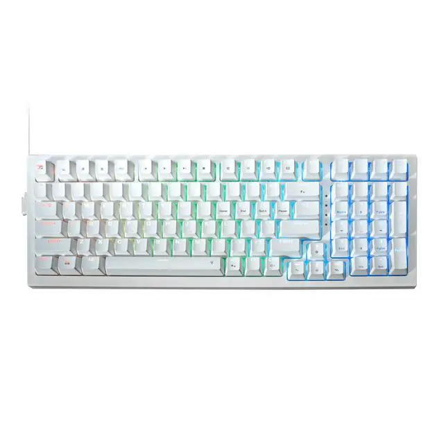 Alt view image 2 of 7 - iBUYPOWER MK9 RGB Mechanical Gaming Keyboard / Chimera Mouse + HYTE Mobile Suit Gundam Wing Keycap Bundle - White