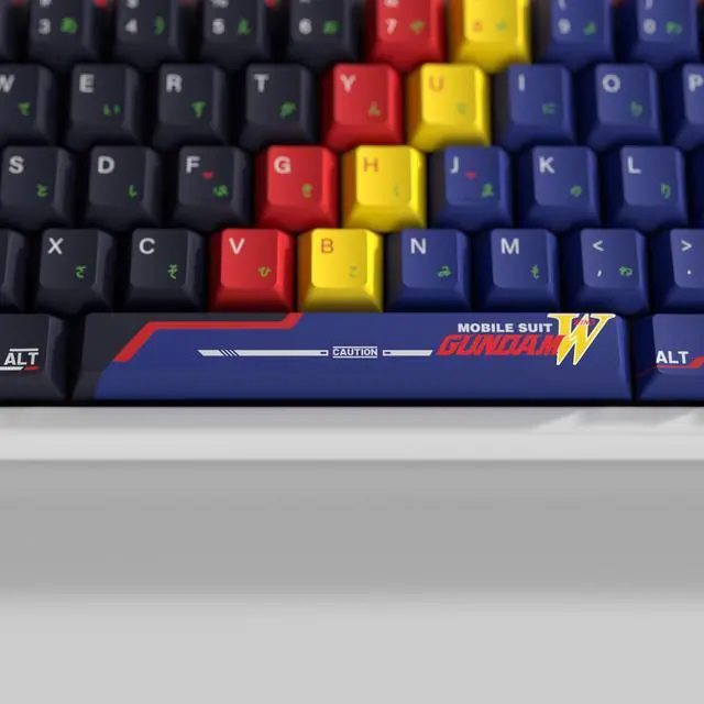 Alt view image 6 of 7 - iBUYPOWER MK9 RGB Mechanical Gaming Keyboard / Chimera Mouse + HYTE Mobile Suit Gundam Wing Keycap Bundle - White