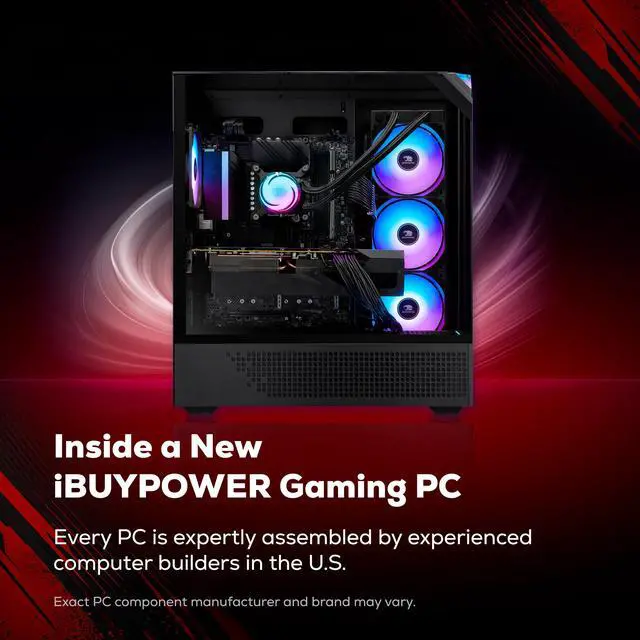 Alt view image 3 of 7 - iBUYPOWER Element Gaming PC Desktop Computer AMD Ryzen 7 7800X3D CPU, NVIDIA GeForce RTX 5060Ti 16GB GPU, 16GB DDR5 RAM, 1TB NVMe SSD, Windows 11 Home, Keyboard, Mouse Black
