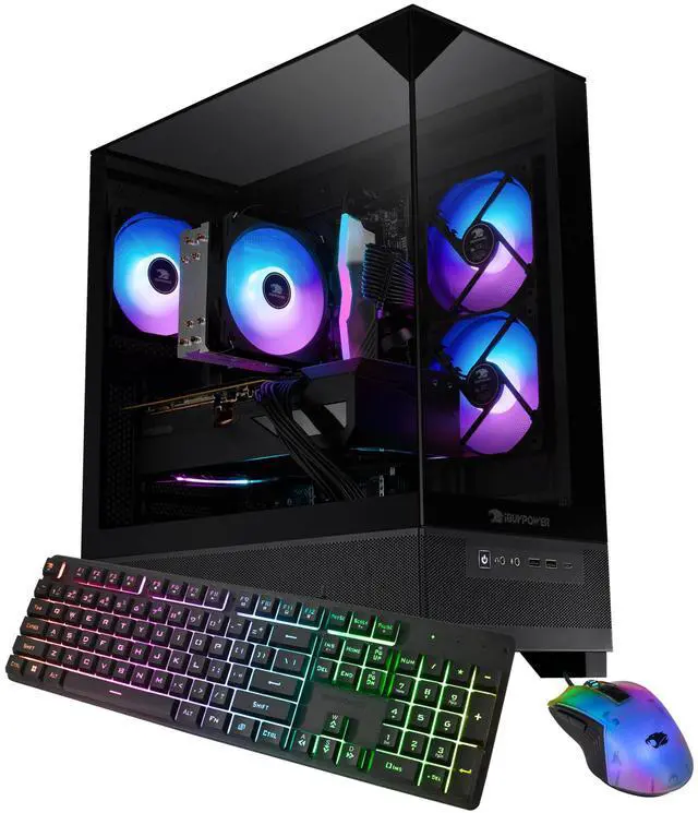 Main image of iBUYPOWER Element SE Gaming PC Desktop Computer Intel Core i5 14400F CPU, NVIDIA GeForce RTX 5060 8GB GPU, 16GB DDR5 RAM, 1TB NVMe SSD, Windows 11 Home, Keyboard, Mouse Black