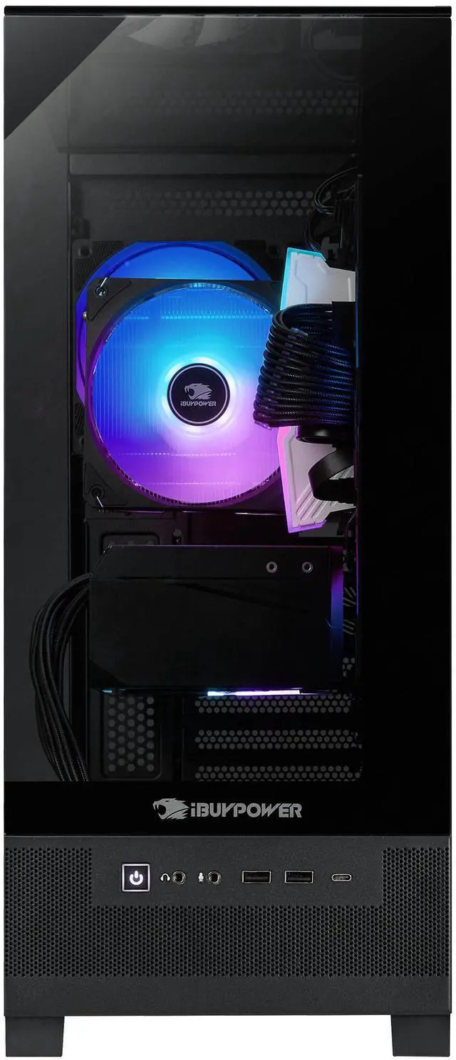 Alt view image 4 of 7 - iBUYPOWER Element SE Gaming PC Desktop Computer Intel Core i5 14400F CPU, NVIDIA GeForce RTX 5060 8GB GPU, 16GB DDR5 RAM, 1TB NVMe SSD, Windows 11 Home, Keyboard, Mouse Black