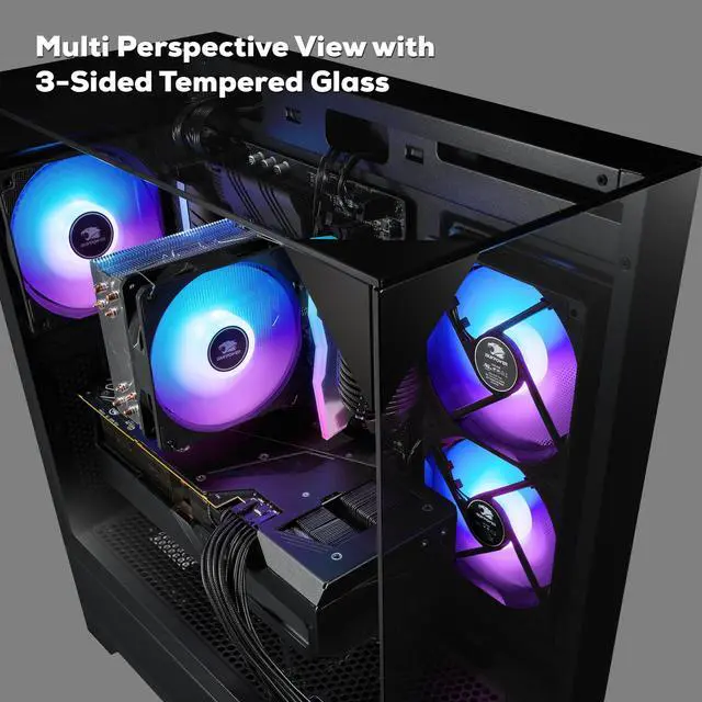 Alt view image 6 of 7 - iBUYPOWER Element SE Gaming PC Desktop Computer Intel Core i5 14400F CPU, NVIDIA GeForce RTX 5060 8GB GPU, 16GB DDR5 RAM, 1TB NVMe SSD, Windows 11 Home, Keyboard, Mouse Black