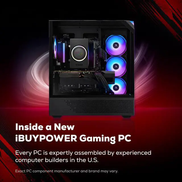 Alt view image 3 of 7 - iBUYPOWER Element Gaming PC Desktop Computer AMD Ryzen 7 8700F CPU, NVIDIA GeForce RTX 3050 6GB GPU, 16GB DDR5 RAM, 1TB NVMe SSD, Windows 11 Home, Keyboard, Mouse Black