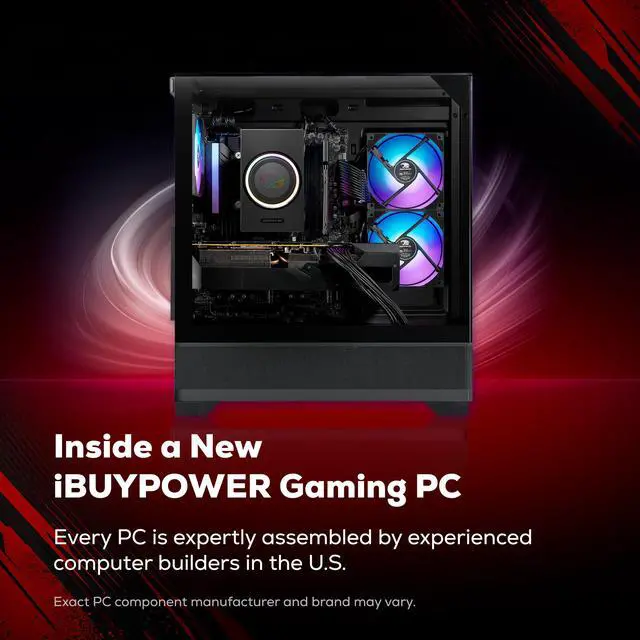 Alt view image 3 of 7 - iBUYPOWER Element SE Gaming PC Desktop Computer AMD Ryzen 5 5500 CPU, NVIDIA GeForce RTX 3050 6GB GPU, 16GB DDR4 RAM, 1TB NVMe SSD, Windows 11 Home, Keyboard, Mouse Black