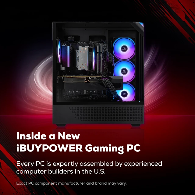 Alt view image 3 of 7 - iBUYPOWER Element Gaming PC Desktop Computer Intel Core Ultra 7 265F CPU, NVIDIA GeForce RTX 5060Ti 8GB GPU, 32GB DDR5 RAM, 2TB NVMe SSD, Windows 11 Home, Keyboard, Mouse Black