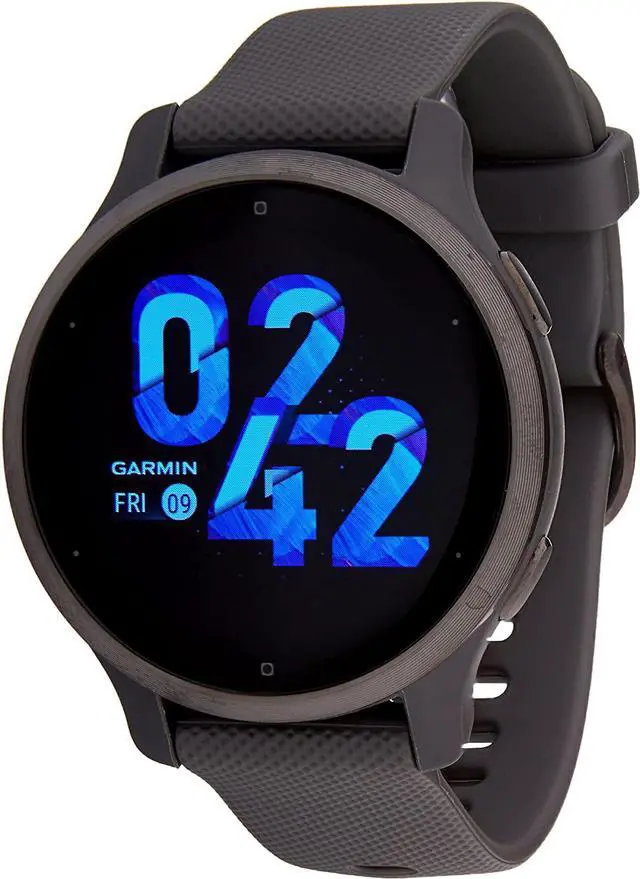 Alt view image 3 of 9 - Garmin Venu 2S, Smaller-Sized GPS Smartwatch with Advanced Health Monitoring and Fitness Features, Slate Bezel with Graphite Case and Silicone Band, (010-02429-00)