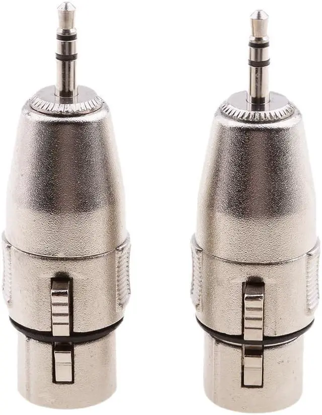 Main image of 2 Pieces 3.5mm 1/8" TRS to 3 Pin XLR Cable Female Connection Adapter