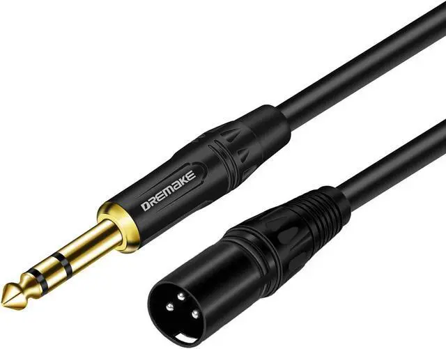 Main image of 6.35 mm 1/4 Inch TRS Male to XLR Male Audio Stereo Mic Cable 6.5 mm Mono 1/4 Inch Male to XLR Male Balanced Speaker Mic Cable (1pcs)