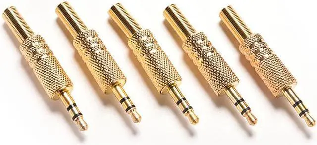 Main image of 10pcs/lot Gold plated 3.5mm plug RCA Audio Connector TRS audio plug 3.5 jack Stereo Headset Headphone