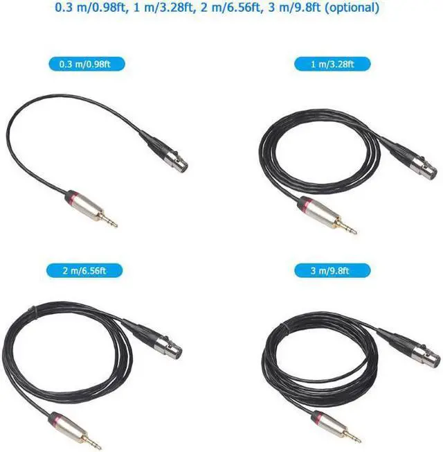 Alt view image 2 of 6 - Mini XLR 3Pin Female to 3.5mm TRS Male Plug Audio Microphone Cable Wire For SLR camera (1pcs)
