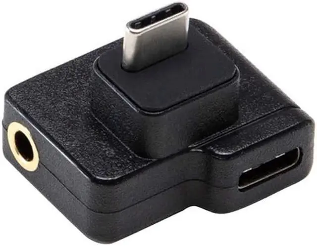 Alt view image 2 of 6 - CYNOVA DJI Osmo Action microphone 3.5mm/USB C Adapter audio external 3.5mm mic mount for TRS Plug DJI Osmo ActionAccessories (1pcs)