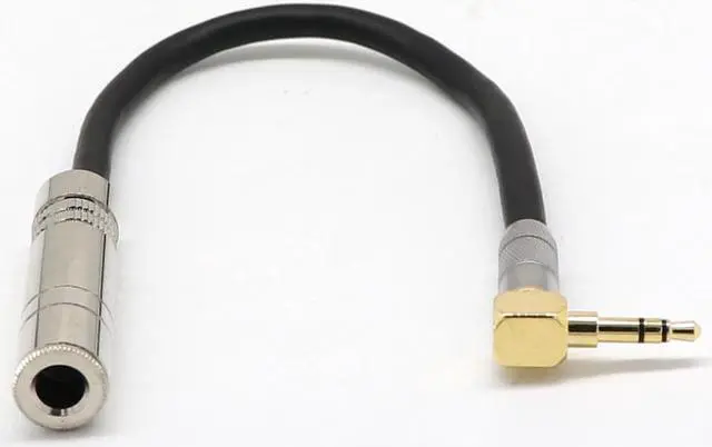 Alt view image 5 of 5 - Right Angle 3.5mm to 6.35mm Microphone High fidelity Audio Cable 6.35 Mm (1/4") to 3.5 Mm (1/8" ) TRS Jack Plug Cable (1pcs)
