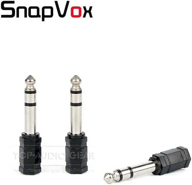 Main image of 3PCS/LOT 1/4" 6.3 mm Stereo Male Jack TRS Plug to 1/8 " 3.5 mm Female TS Audio Mic Converter Adapter Downstep Reducer Connector