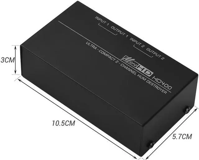 Alt view image 4 of 5 - Ultra compact Hum Destroyer 2 channel Hum Eliminator Noise Filter with 1/4 Inch TRS Inputs Outputs Electronic Music Instrument (1pcs)