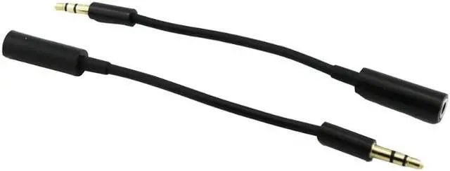 Alt view image 6 of 6 - 3.5mm 1/8" 3pole TRS Stereo Male To 3.5mm 3pole Female Jack M/F Extension Adapter Short Audio Cable 15cm Black (1pcs)