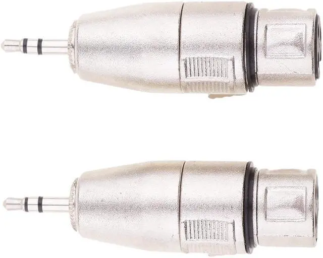 Alt view image 5 of 6 - 2 Pieces 3.5mm 1/8" TRS to 3 Pin XLR Cable Female Connection Adapter