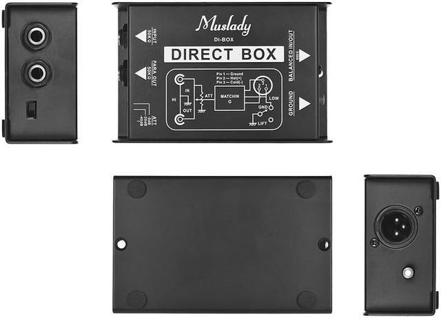 Alt view image 3 of 6 - Muslady Single Channel DI Box Direct Injection Audio Box Signal Converter with XLR TRS Interfaces for Electric Guitar Bass Live (1pcs)