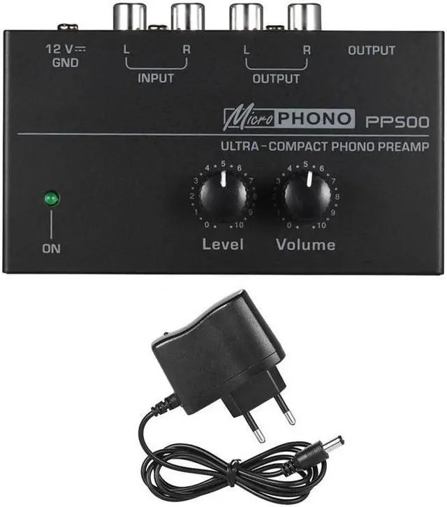 Alt view image 5 of 6 - Hot 3C Pp500 Ultra Compact Phono Preamp Preamplifier with Level & Volume Controls Rca Input & Output 1/4 Inch Trs Output Interfa (1pcs)