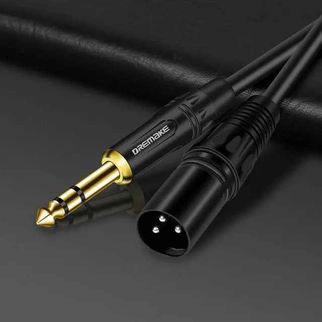 Alt view image 2 of 6 - 6.35 mm 1/4 Inch TRS Male to XLR Male Audio Stereo Mic Cable 6.5 mm Mono 1/4 Inch Male to XLR Male Balanced Speaker Mic Cable (1pcs)