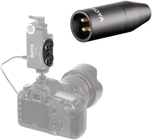 Alt view image 4 of 6 - AABB BOYA By 35C Xlr 3.5mm (Trs) Mini Jack Female Microphone Adapter To 3 Pin Xlr Male Connector For Camcorder Mixer Camera Au (1pcs)