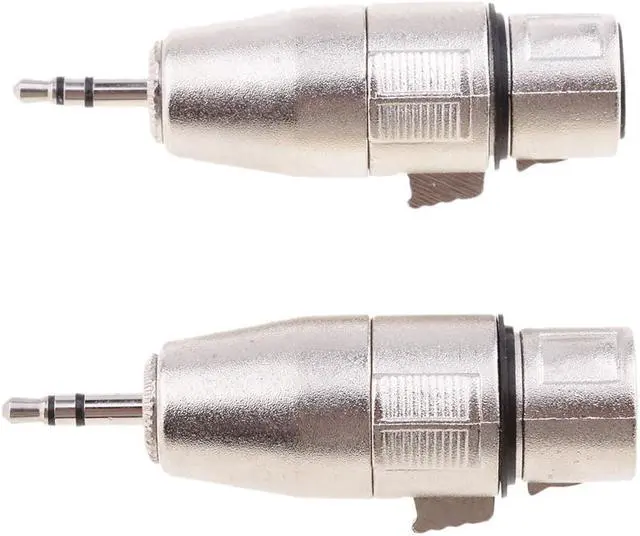 Alt view image 3 of 6 - 2 Pieces 3.5mm 1/8" TRS to 3 Pin XLR Cable Female Connection Adapter