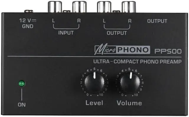 Main image of Hot 3C Pp500 Ultra Compact Phono Preamp Preamplifier with Level & Volume Controls Rca Input & Output 1/4 Inch Trs Output Interfa (1pcs)