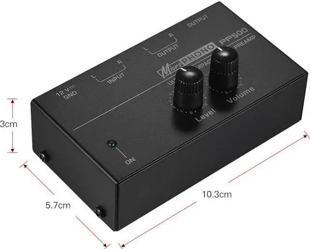Alt view image 2 of 6 - Hot 3C Pp500 Ultra Compact Phono Preamp Preamplifier with Level & Volume Controls Rca Input & Output 1/4 Inch Trs Output Interfa (1pcs)