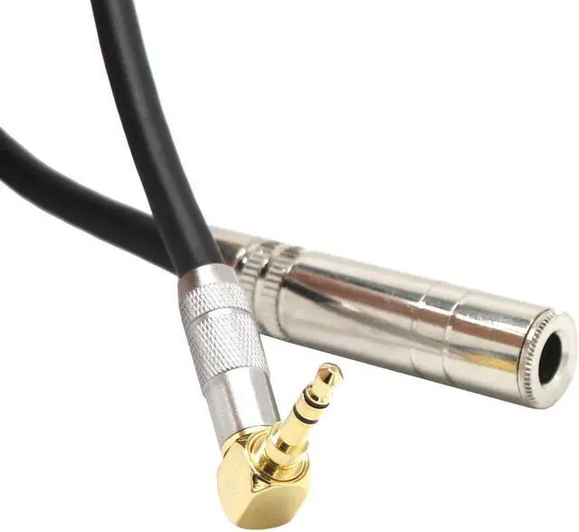 Alt view image 4 of 5 - Right Angle 3.5mm to 6.35mm Microphone High fidelity Audio Cable 6.35 Mm (1/4") to 3.5 Mm (1/8" ) TRS Jack Plug Cable (1pcs)