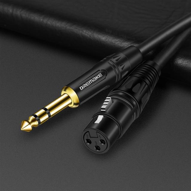 Microphone Cable XLR to Jack Mic Lead Aux Cable TRS 6.35 mm/6.5 mm