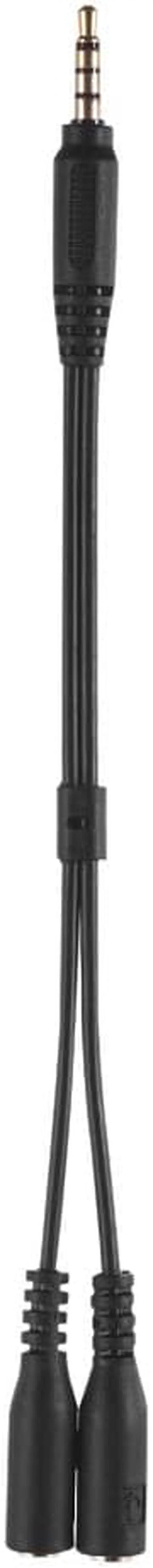 Alt view image 5 of 6 - Mic Converter Cord Two 3 Pole TRS Female to One 4 Pole TRRS Male Plug 3.5mm Microphone Adapter Cable Audio Stereo for Smartphone (1pcs)