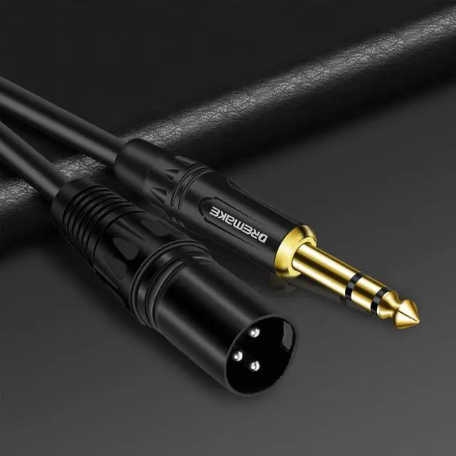 Alt view image 3 of 6 - 6.35 mm 1/4 Inch TRS Male to XLR Male Audio Stereo Mic Cable 6.5 mm Mono 1/4 Inch Male to XLR Male Balanced Speaker Mic Cable (1pcs)